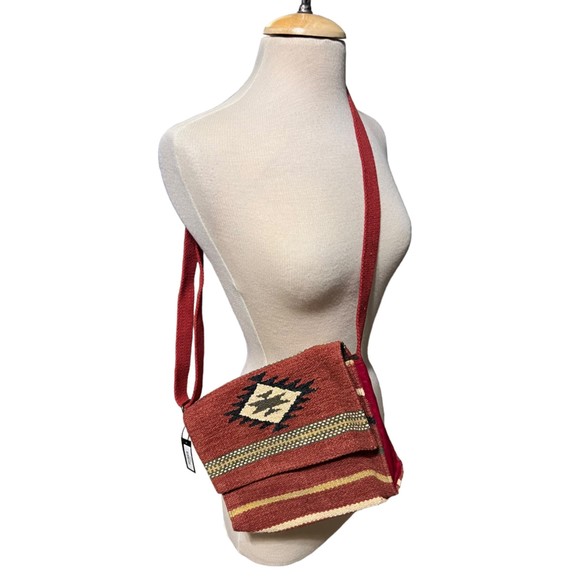 Crosstree Lane Crossbody Messenger Purse Adjustable Strap Aztec Serape Boho - Picture 1 of 12